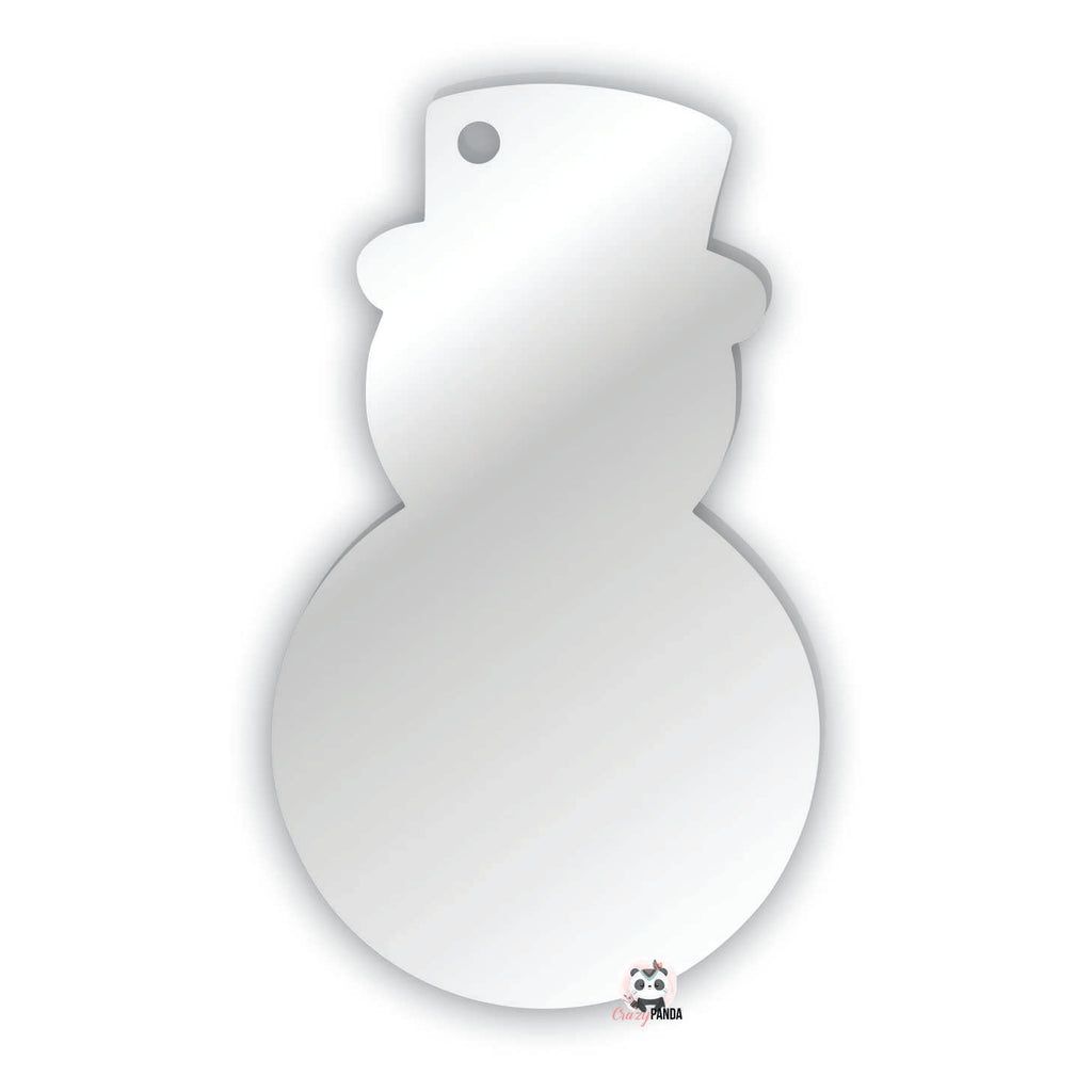 Acrylic Blank Clear Snowman 65x38