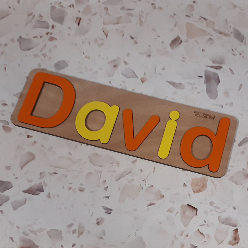 Wooden Name Puzzle Single Name/Raised
