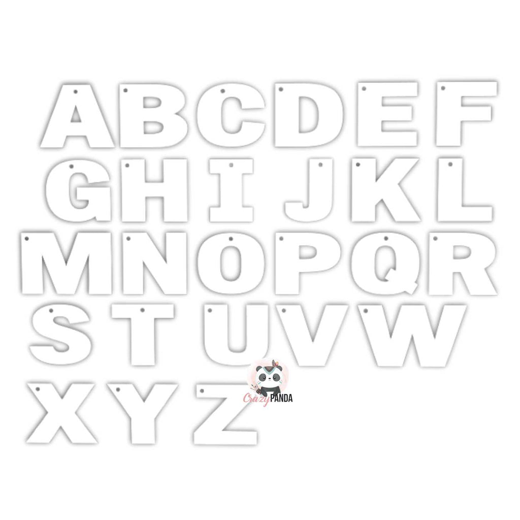 Acrylic Blank White Alphabet Letters #1 50-100mm